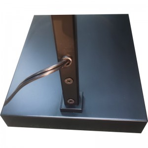 Waterwalk Hotel Floor Lampa z matowym czarnym wykończeniem w sofie obok w pokoju gościnnym