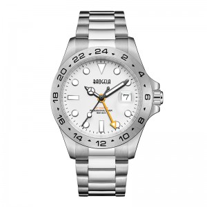Baogela Men luksus zegarek 304 SWET STEL PALICE SWISS Ruch Luminous Dial 50Bar Ashion Business Relogio Masculino Na rękę 22806