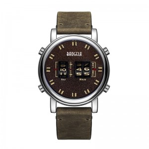 Baogela Fashion Mężczyzn Roller Design Business Business Clock Men Kwarcowy zegarek skórzany wodoodporny sport
