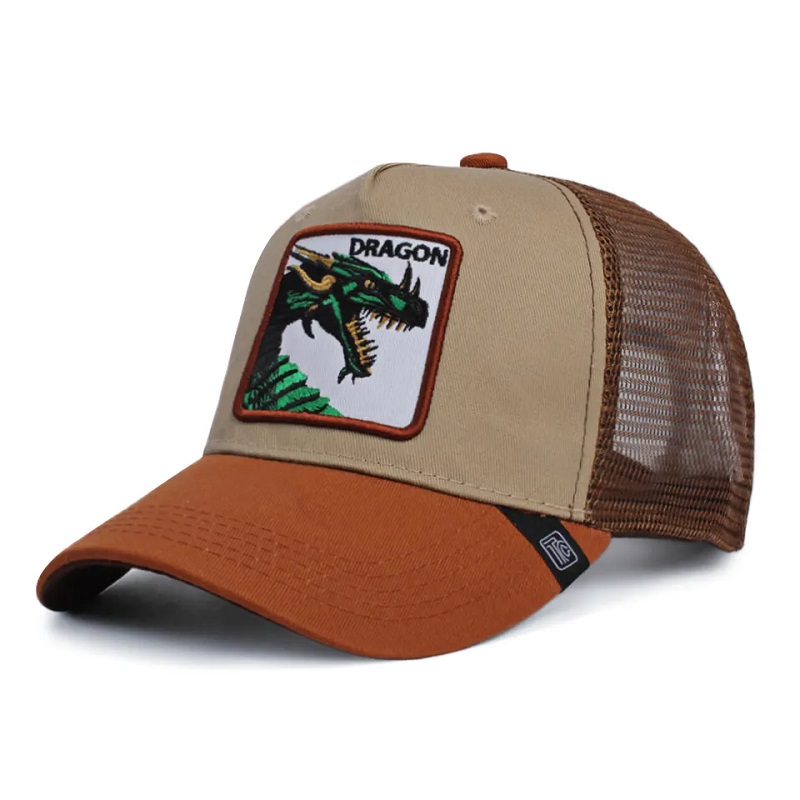 Unisex Regulowane Amazon Hotsale Animal Trucker Hats 3D Haft Itnose Mandomed Baseball Caps