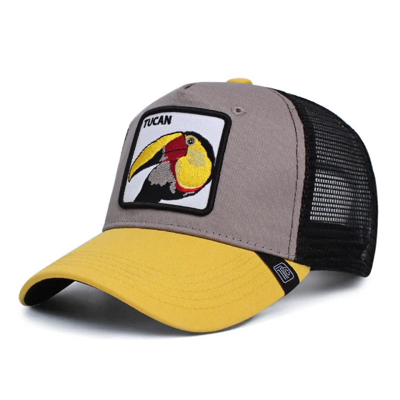 Unisex Regulowane Amazon Hotsale Animal Trucker Hats 3D Haft Itnose Mandomed Baseball Caps