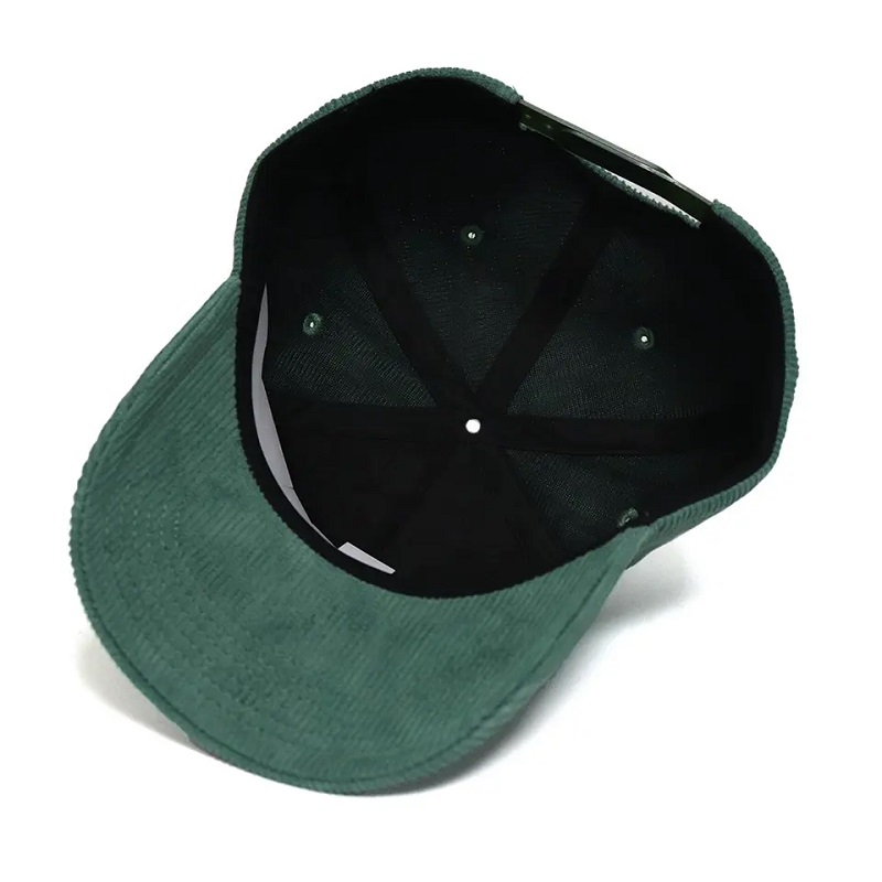 Niestandardowe wykonane fabryka 5 panelu baseballowa czapka zielona sztrutowa kapelusz z logo haftowym 3D bawełniane pałące potępione czapki zimowe