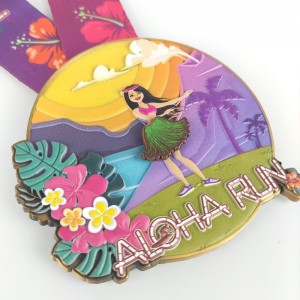 Custom Race Medals Classic Aloha Run Medals 3D Printed Marathon Medals Fun Run Medals Medals Medale