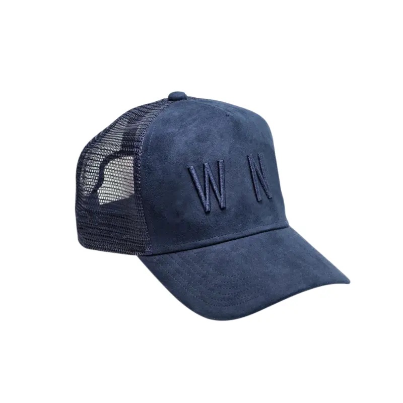 Factory Custom 5 Panel Velvet Mesh Trucker Cap 3D Haftowe logo zamszowy kapelusz ciężarówki