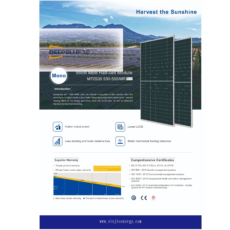 Wysoka wydajność 550 -605 W Fotowoltaiczny system panelu słonecznego System sprzedaży online