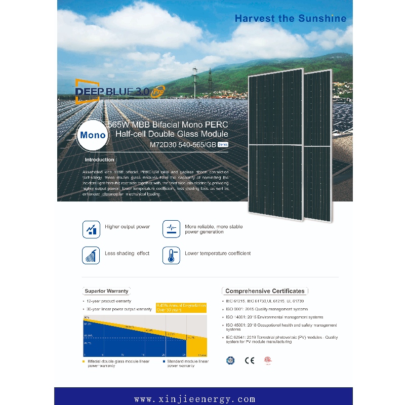 565 W M B B Photovoltaic Solar Energy Panelu System podwójnej strony sprzedaży online