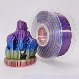 Jedwabny Rainbow Multicolour Pla Filament Pastel Color1.75 mm 3D Printer PLA Filament