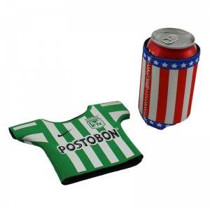 Mody kolorowy koszulkaneopren kształt sublimacja drukowania izolowana butelka do piwa wina chłodzące kozies.