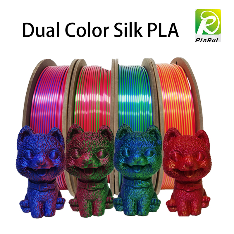 Dwa kolory w filamencie podwójny kolor jedwabny filamer dla drukarki 3D gorący filament Pinrui
