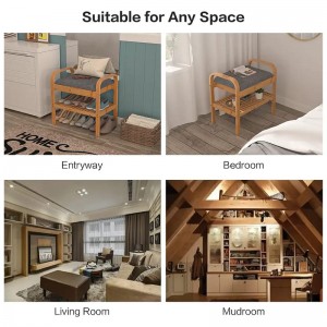 Wyświetlacz półka z organizatorem stojakna buty Bambus Bambus Bambus Bambus Bambus