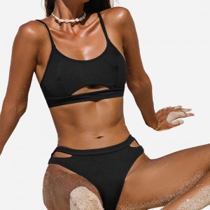 Wyciętna miarka szyi bralette&Hipster Bikini Set