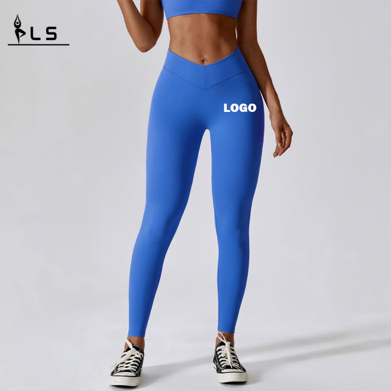 SC1094 Czterokierunkowy oddychający oddychający V Cut Nylon Spandex Leggins