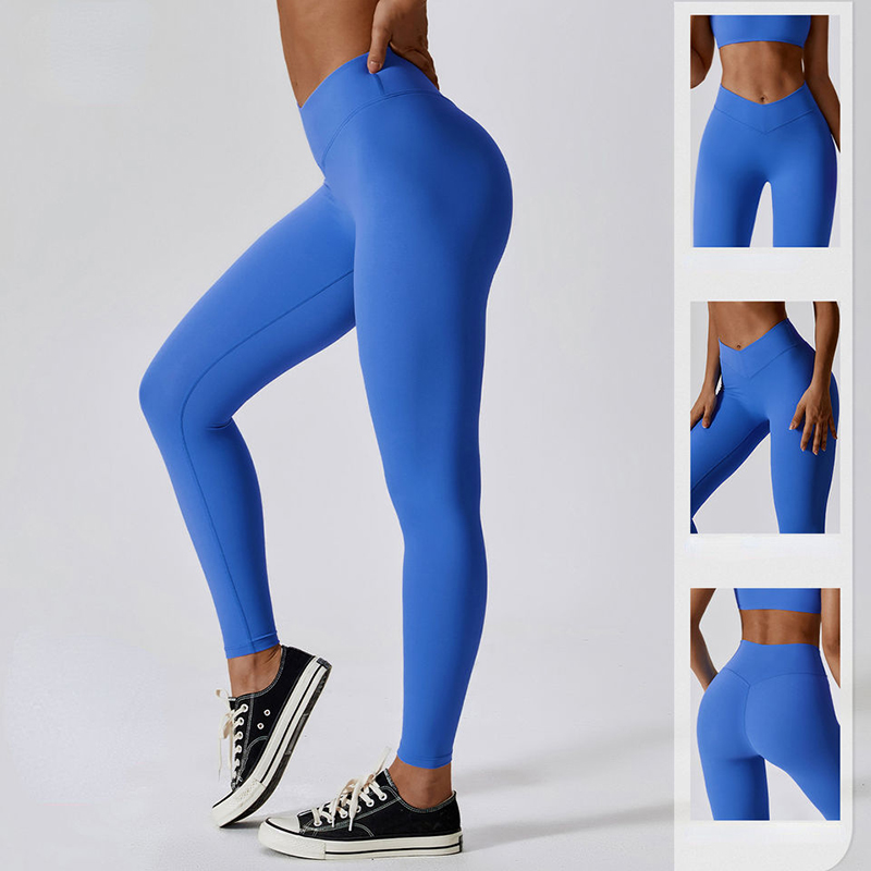 SC1094 Czterokierunkowy oddychający oddychający V Cut Nylon Spandex Leggins