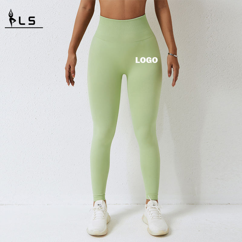 SC101099 Legginsy z jogi bezproblemowe Kobiety zniestandardowymi rajstopami logo Scrunch Butt Women Yoga Pants