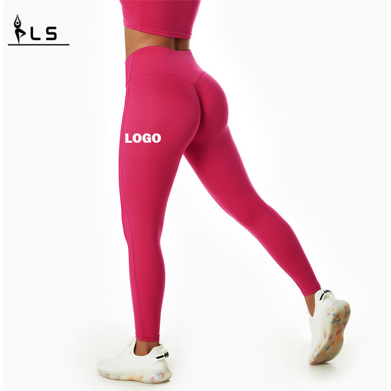 SC10101010 Hurtowa cena wysokiej talii Spodnie jogi legginsy Scrunch Butt Leggins dla kobiet zniestandardowym logo