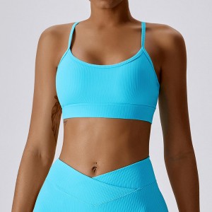 SC101610 CALTER SPORTY BRA DAMY CALTER NEC Cross Back Sport Bra For Women Logo Women Trening Sport Bra Hurtowa joga cro