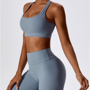 SC10189 Women Fitness Racer Back Sports Bra Yoganose miękkie wsparcie kompresyjne joga seksowny sportowy stanik