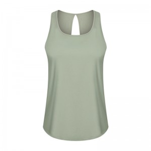 SC10253 TOPS Szybki suchy zbiornik Top Gym Sports Yoga Womens Yoga Tank Top Otwarty tył