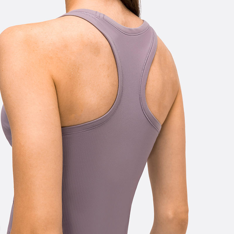 SC10255 Topy Szybkie suche zbiorniki Top Gym Sport Sports Joga Cropiped Tank Tank z podkładkami