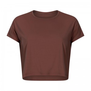 SC102610 LUSKA koszula do jogi Shorts Gym Yoga Activewear Krótkie rękawie T -koszulka Top