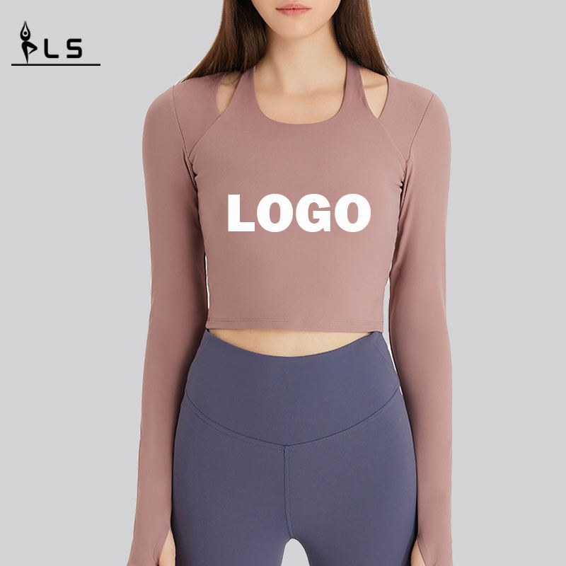 SC10273 Niestandardowe logo joga t koszule fitness