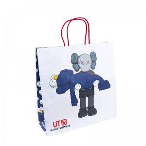 Papierowa torba Brązowe torby papierowe Drukuj projektant uchwytu do pakowania papierowej torby Prezent