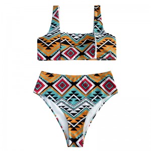 Swobodny i wygodny kwiatowy stylnarodowy tylny pusty w stylu kamizelki szkieletowej kamizelki