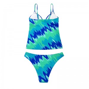 Dwuczęściowy kostium kąpielowy turkusowy