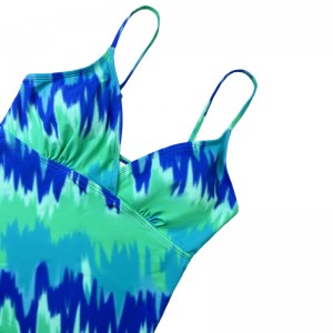 Dwuczęściowy kostium kąpielowy turkusowy