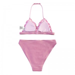 Dzieci z kołnierzamina szyi Trójkąt Kubek dwuczęściowy strój kąpielowy słodki