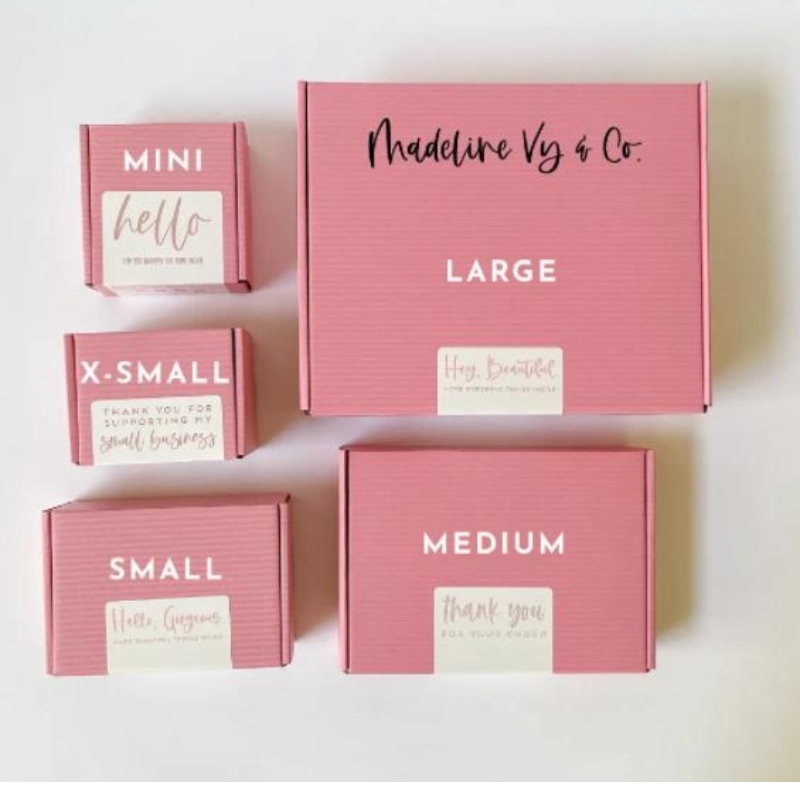 Niestandardowe logo różowy kolor kosmetyczny opakowanie pudełko pocztowe pudełko papierowe wysyłki pudełko papierowe
