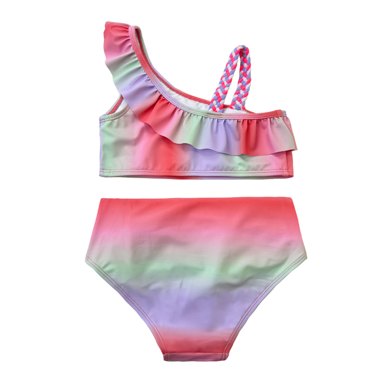 Gradient Colour Baby Girl Swimear Hurtowe dziewczyny stroje kąpielowe Kids Bikinie