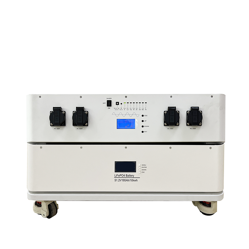 Ustaw do układu energii magazynowania domu 10 kWh Bateria litowa magazynowanie baterii litowej 51,2V 190a z falownikiem 6000 W