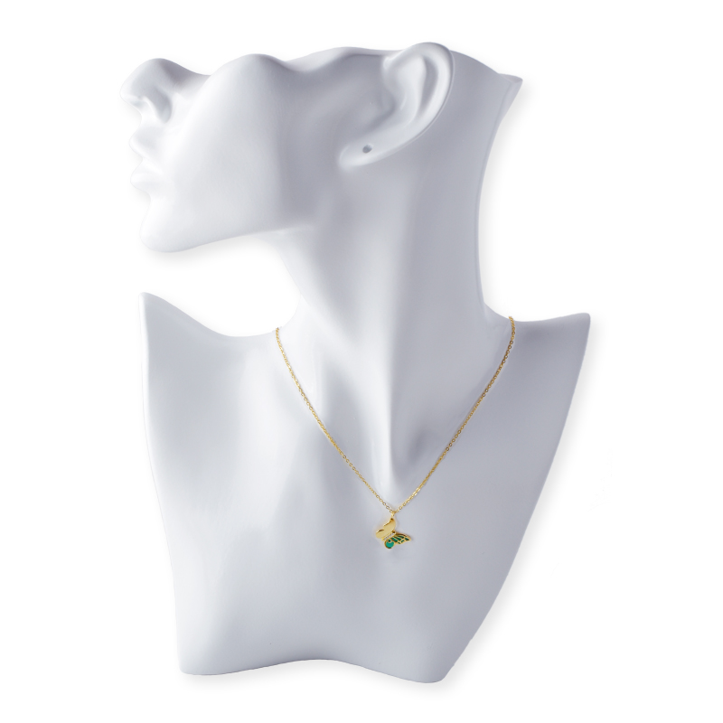 Naszyjnik motylowy słup kamienny wisiorek 45 5 cm