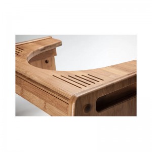 Bambusowy stołek toaletowy łazienkowy