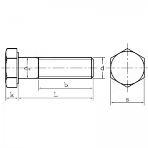Śruba sześciokątna ze stali węglowej klasy właściwości 12.9