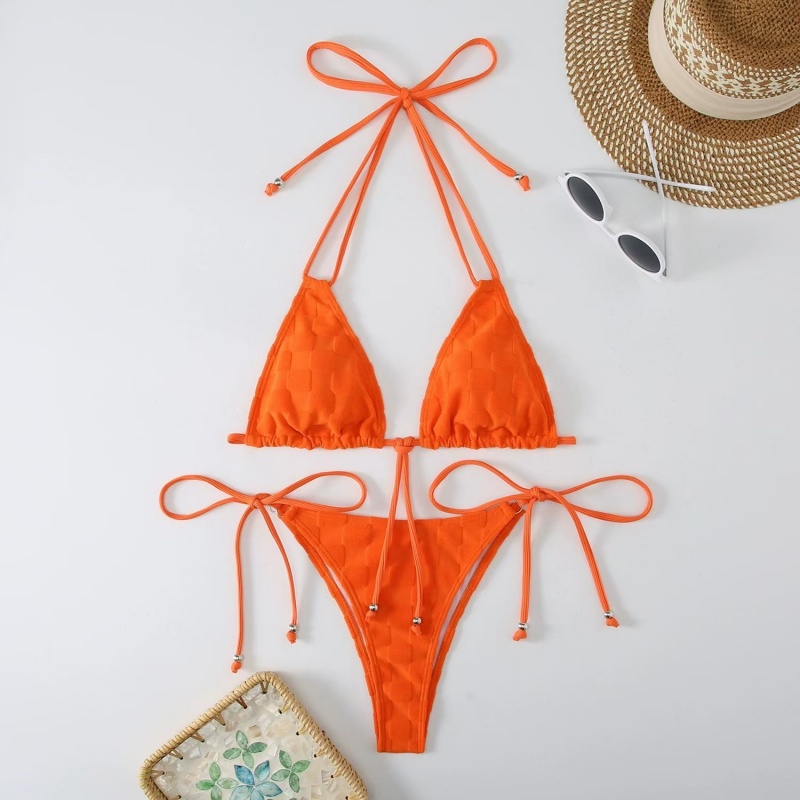 Nowy 2025 Europejski i Amerykanin-styl drugi-Piece Bikini Swimsuits dla kobiet. Wykonane ze specjalnego materiału, dostępnego w kolorowych kolorach i wielu kolorach. Trójkątna sznurowana i seksowna design 8878 Cena:$79,99