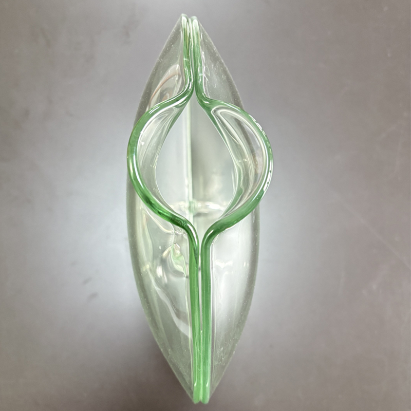 Zhongtai ze stalinierdzewnej ryby ryby kształt okrągły okrągły haj-Wazon przezroczystości z 23 cm metalowej podstawy do układu kwiatowego