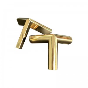 Zotye ze stalinierdzewnej złoto galwanizowane trójkątne trzy-Ozdoba wymiarowa pustego stoiska