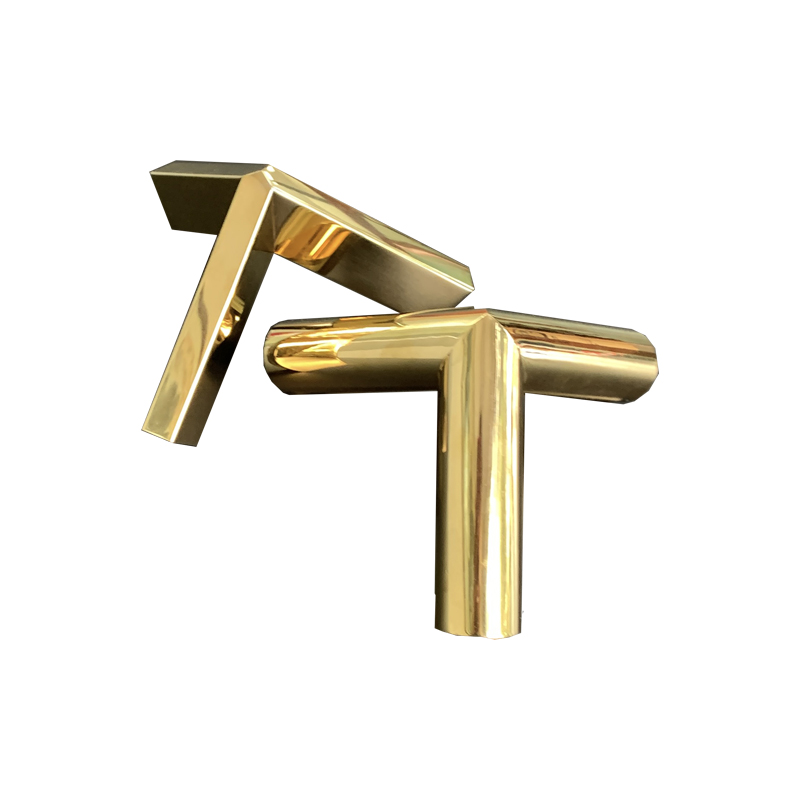 Zotye ze stalinierdzewnej złoto galwanizowane trójkątne trzy-Ozdoba wymiarowa pustego stoiska